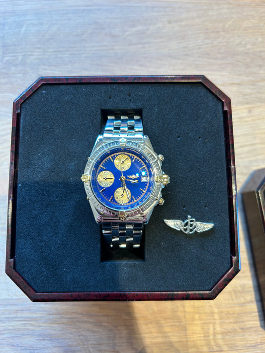 Breitling Chronomat – Full sett – Blue/Gold – Nyservet og strøken